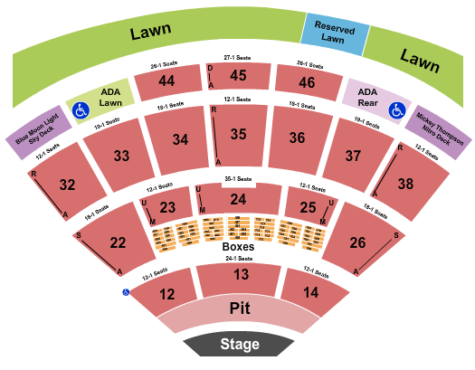 Blossom Music Center Dave Matthews Band Seating Chart